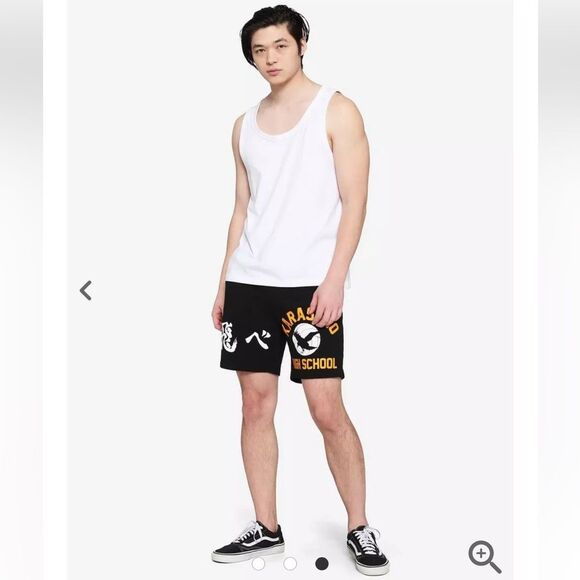 HAIKYU!! Black Volley Shorts Mens Medium Loungewear Karasuno High School Manga - Picture 5 of 6
